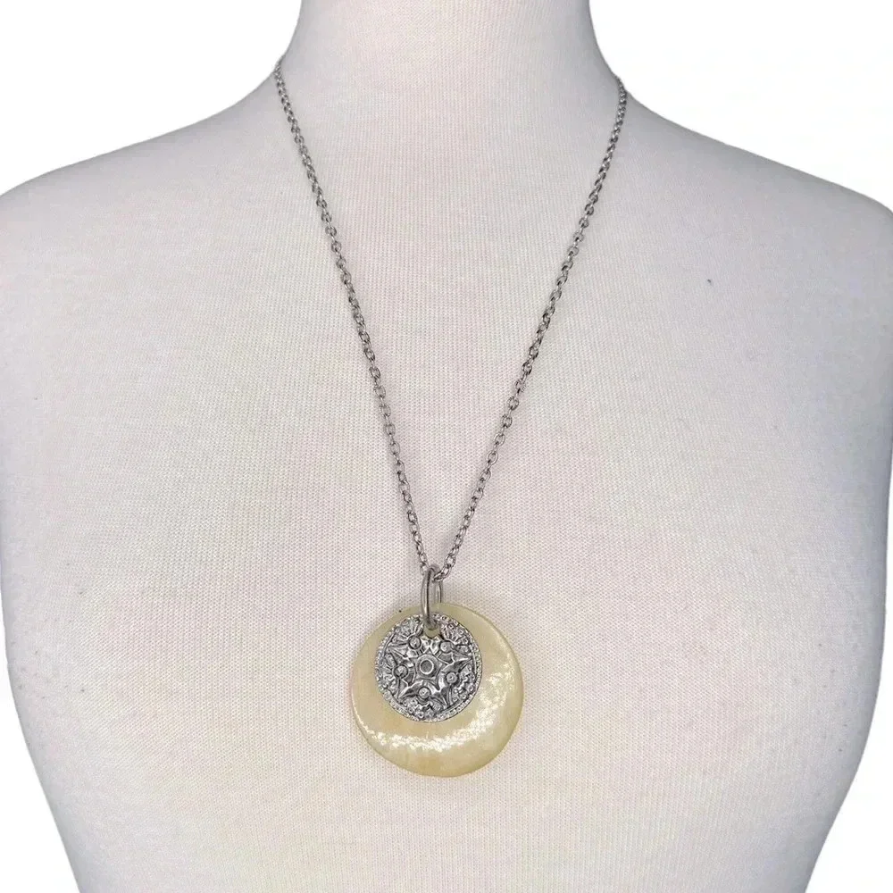 Silver layered necklace women’s jewelry